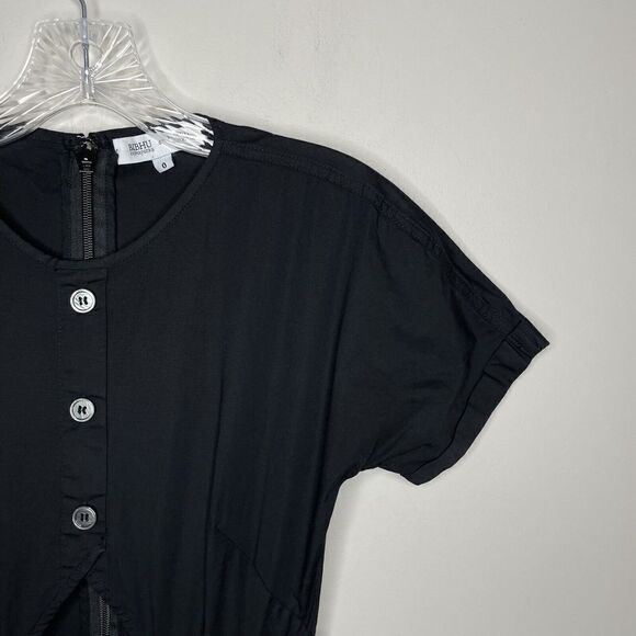 BIBHU MOHAPATRA Collective Dress Womens 0 Black Cutout Fringe Asymmetric Midi - Picture 5 of 10